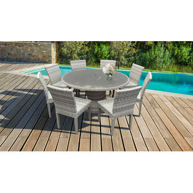 Castelli 9 piece sunbrella deals dining set with cushions